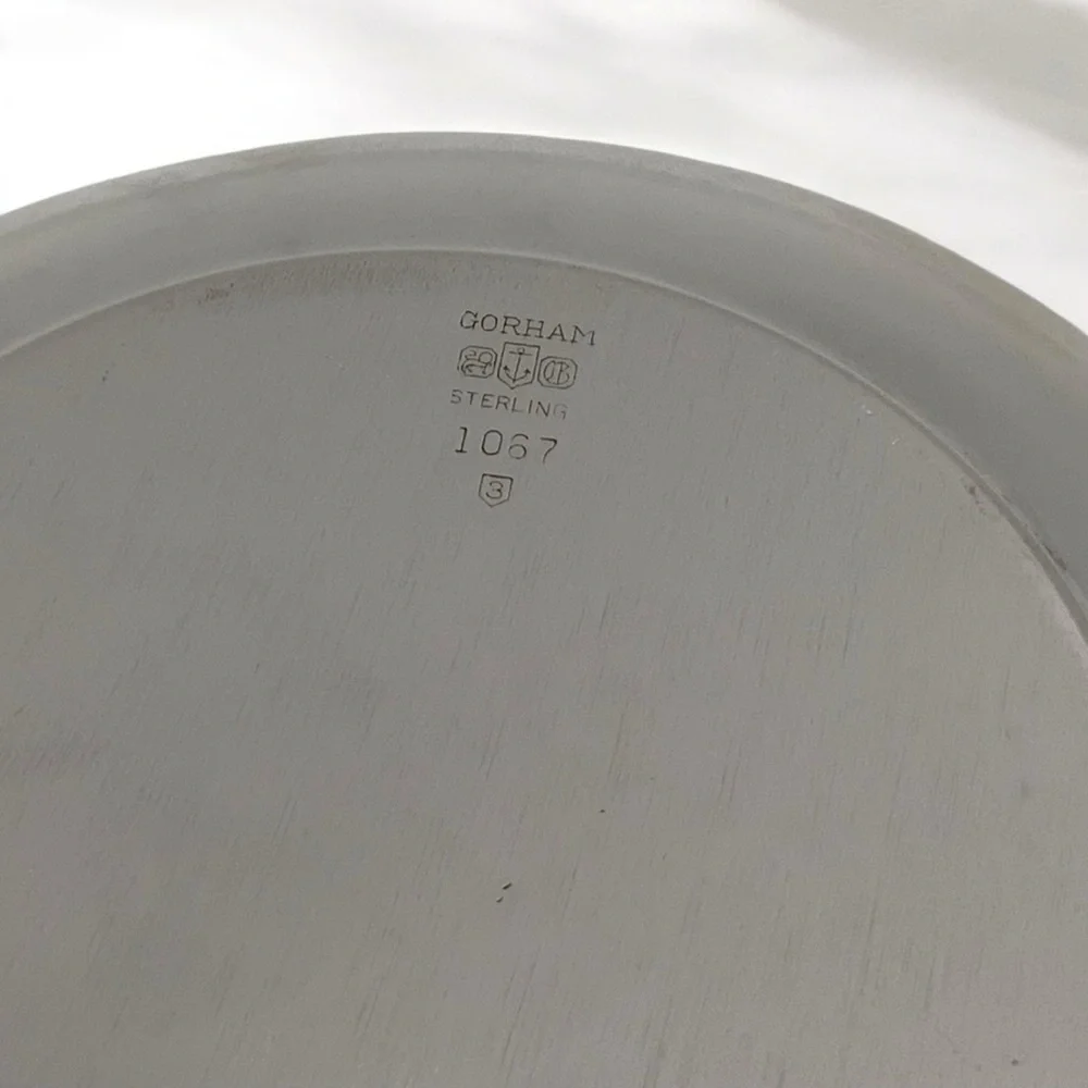 Vintage Sterling Silver Lot: Bread Tray, Bowl, Mint Julep Cup, 487 Grams, Marked - Picture 12 of 16